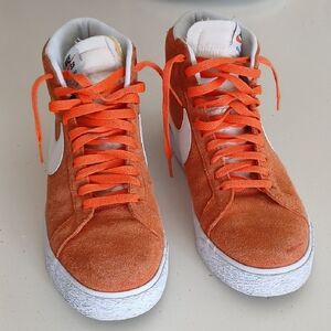 Nike Vibrant Orange Suede Sneakers